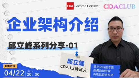 企业架构介绍(邱立峰系列分享01)【CDA俱乐部会员分享】